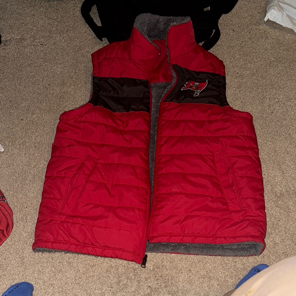 Red Puffer reversible Vest